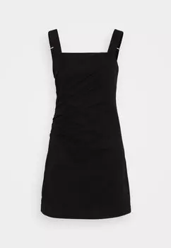 Дневное платье Ruched Side Mini Abercrombie & Fitch, черная красавица