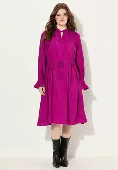 Дневное платье RUFFLE COLLAR LONG SLEEVE Ulla Popken, красный