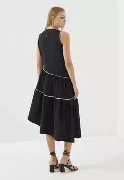 Дневное платье RUFFLED PIPING DETAILED Just Like You, черный