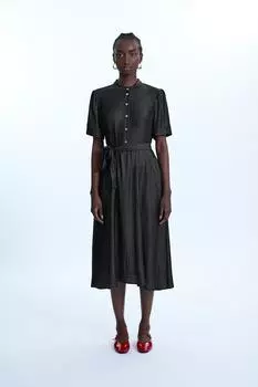 Дневное платье с коротким рукавом, черное James Lakeland, синий