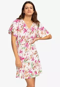 Дневное платье SEA SYMPHONY Roxy, цвет snow white happy tropical