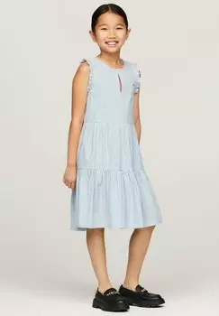 Дневное платье SEERSUCKER RUFFLE TIERED Tommy Hilfiger, цвет blue spell stripe