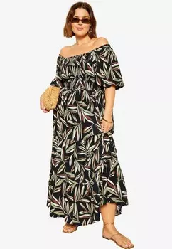 Дневное платье SHIRRED REGULAR FIT Curves Like These, черный