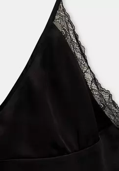 Дневное платье SHORT CAMISOLE PULL&BEAR, черный