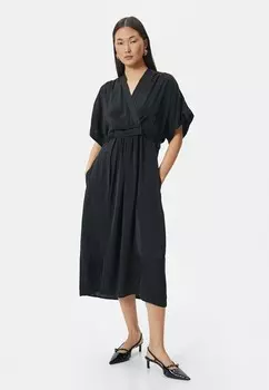 Дневное платье SHORT SLEEVE POCKET DETAIL MIDI Koton, черный