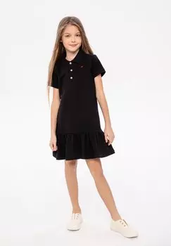 Дневное платье SHORT SLEEVE WITH FRILLED MINOTI, цвет black