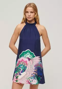 Дневное платье Sleeveless Superdry, темно-синее фунетоцуру