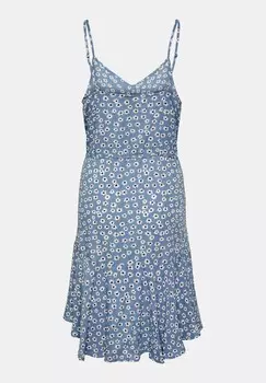 Дневное платье SLIP BUTTON Pieces, синий