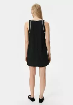 Дневное платье STRIPE DETAIL SQUARE NECK STRAPPY MINI Koton, черный