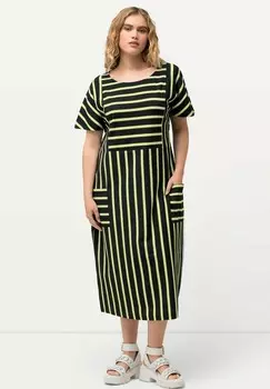 Дневное платье STRIPED SHORT SLEEVE Ulla Popken, темно-синий