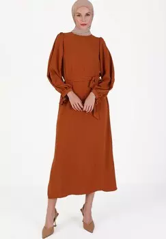 Дневное платье TAVIN Modanisa, коричневый