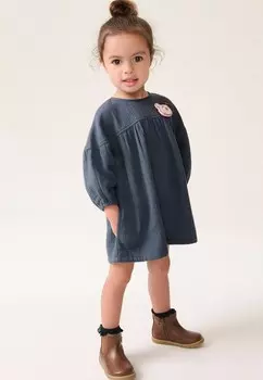 Дневное платье TEXTURED-REGULAR FIT Next, синий