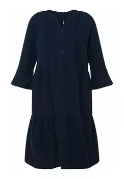Дневное платье TIERED BELL SLEEVE Ulla Popken, темно-синий
