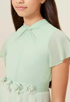 Дневное платье TWIST NECK FLOWER WAIST REGULAR FIT Lipsy, зеленый