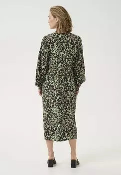 Дневное платье V-NECK LONG SLEEVES Kaffe, коричневый