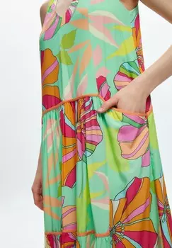 Дневное платье V NECK PATTERNED LONG adL, мультиколор