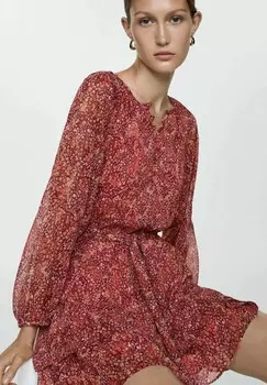 Дневное платье VALENTIN Mango, Бордо