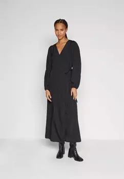 Дневное платье VIGRAFFY LONG WRAP DRESS VILA, цвет black