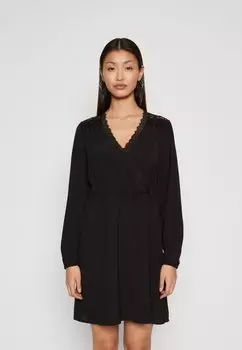 Дневное платье VMALVA WRAP SHORT DRESS Vero Moda, цвет black