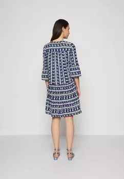 Дневное платье Vmdicthe 3/4 Tunic Vero Moda, темно-синий пион/красивая березка