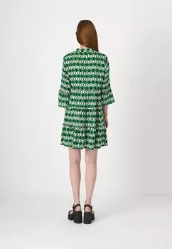 Дневное платье Vmeasy 3/4 Short Vero Moda, черное/зеленое