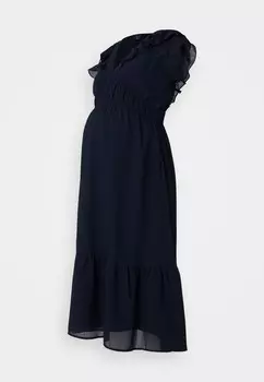 Дневное платье VMMEMILIE CAPSLEEVE CALF DRESS Vero Moda Maternity, темно-синий