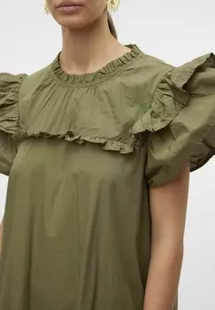 Дневное платье VMSIV MIDI Vero Moda, зеленый