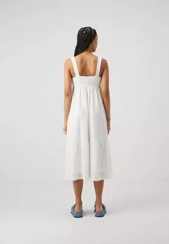 Дневное платье Vmulrikke Calf Dress Vero Moda, белоснежное