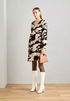 Дневное платье Vneck Dress b.young, березовый микс