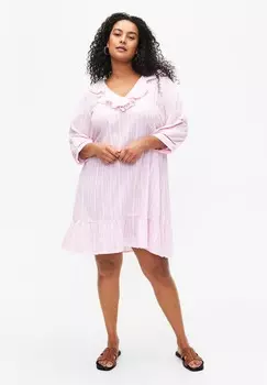 Дневное платье WITH 3/4 SLEEVES Zizzi, светло-розовый