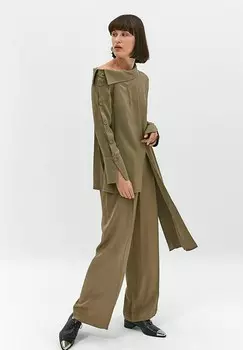 Дневное платье WITH AN ASYMMETRIC DETAILS Rue les crateurs, хаки