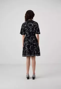 Дневное платье WRAP DRESS KARL LAGERFELD, черный
