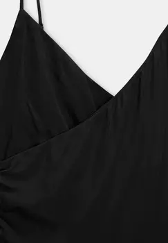 Дневное платье WRAP MIDI PULL&BEAR, черный