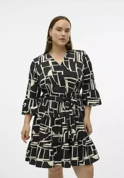 Дневное платье ZERA Vero Moda Curve, цвет Mottled Black