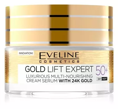 Дневной и ночной крем от морщин 50+ Eveline Cosmetics Gold Lift Expert