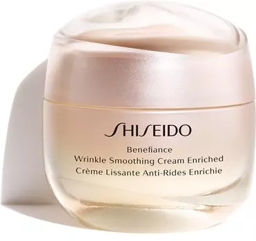 Дневной и ночной крем против морщин для сухой кожи Shiseido Benefiance Wrinkle Smoothing Cream Enriched, 50 ml
