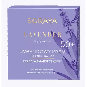 Дневной и ночной крем против морщин Lavender Essence 50+ с маслом семян бархатного цветка, Soraya