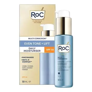 Дневной крем для лица Multi Correxion Even Tone & Lift Crema Hidratante de Da SPF30 Roc, 50 ml