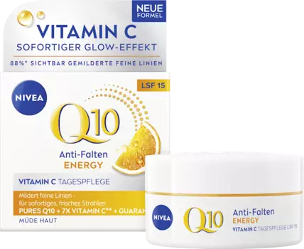 Дневной крем NIVEA Anti Falten Gesichtscreme Q10 Energy LSF 15, 50 ml