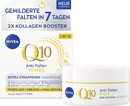 Дневной крем NIVEA Anti Falten Gesichtscreme Q10 Power LSF 15, 50 ml