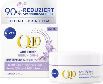 Дневной крем NIVEA Anti Falten Gesichtscreme Q10 Beruhigung LSF 15, 50 ml