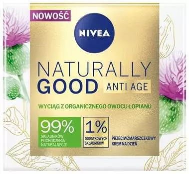 Дневной крем против морщин с органическими плодами лопуха 50мл Nivea, Naturally Good Anti Age