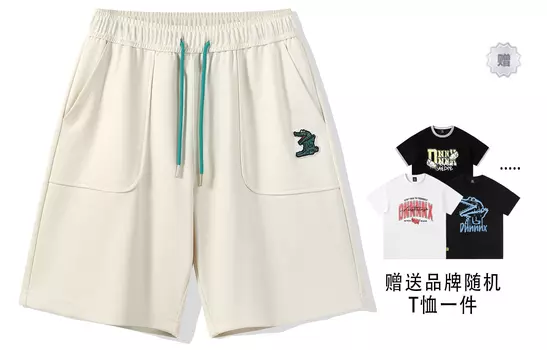 Dnnnnx повседневные шорты унисекс, Черный (1 бесплатная фирменная футболка)