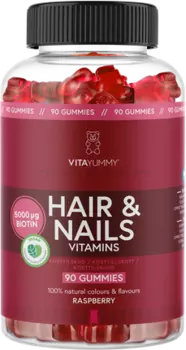 Добавка для волос и ногтей - со вкусом малины - 90 шт Vitayummy
