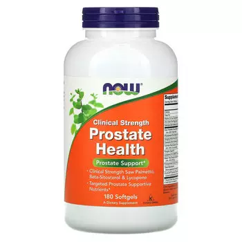 Добавка для здоровья предстательной железы NOW Foods Clinical Strength, 180 капсул
