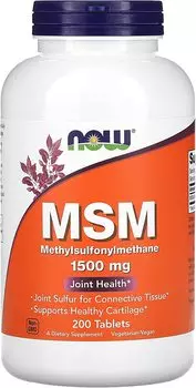 Добавка МСМ Now Foods, 200 таблеток