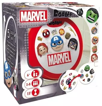 Dobble Marvel Emoji PL, настольная игра, семья, бунтарь Rebel