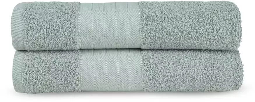 Доброе утро банные полотенца "Uni" (набор, 2 шт., 2 банных полотенца (70х140 см), с тканым краем) Good morning 70х14 см (2 шт.), цвет Sage grn