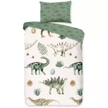 Доброе утро детское постельное белье «Gabi», хлопок, 100x135, молния, двусторонний вид, малыш, для мальчика, динозавр зеленый Good Morning
