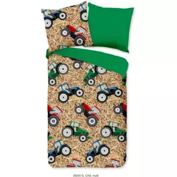 Доброе утро детское постельное белье «Cas», хлопок, 135х200, молния, двусторонний вид, детский, мальчик, трактор Good Morning, цвет Multi